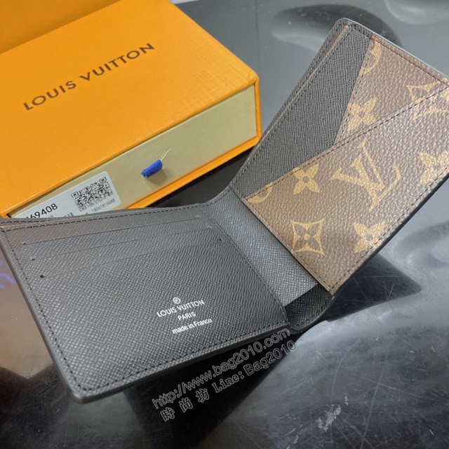 LV專櫃新款錢包 路易威登Multiple錢夾 M69408 LV老花男式短夾錢包  ydh4379